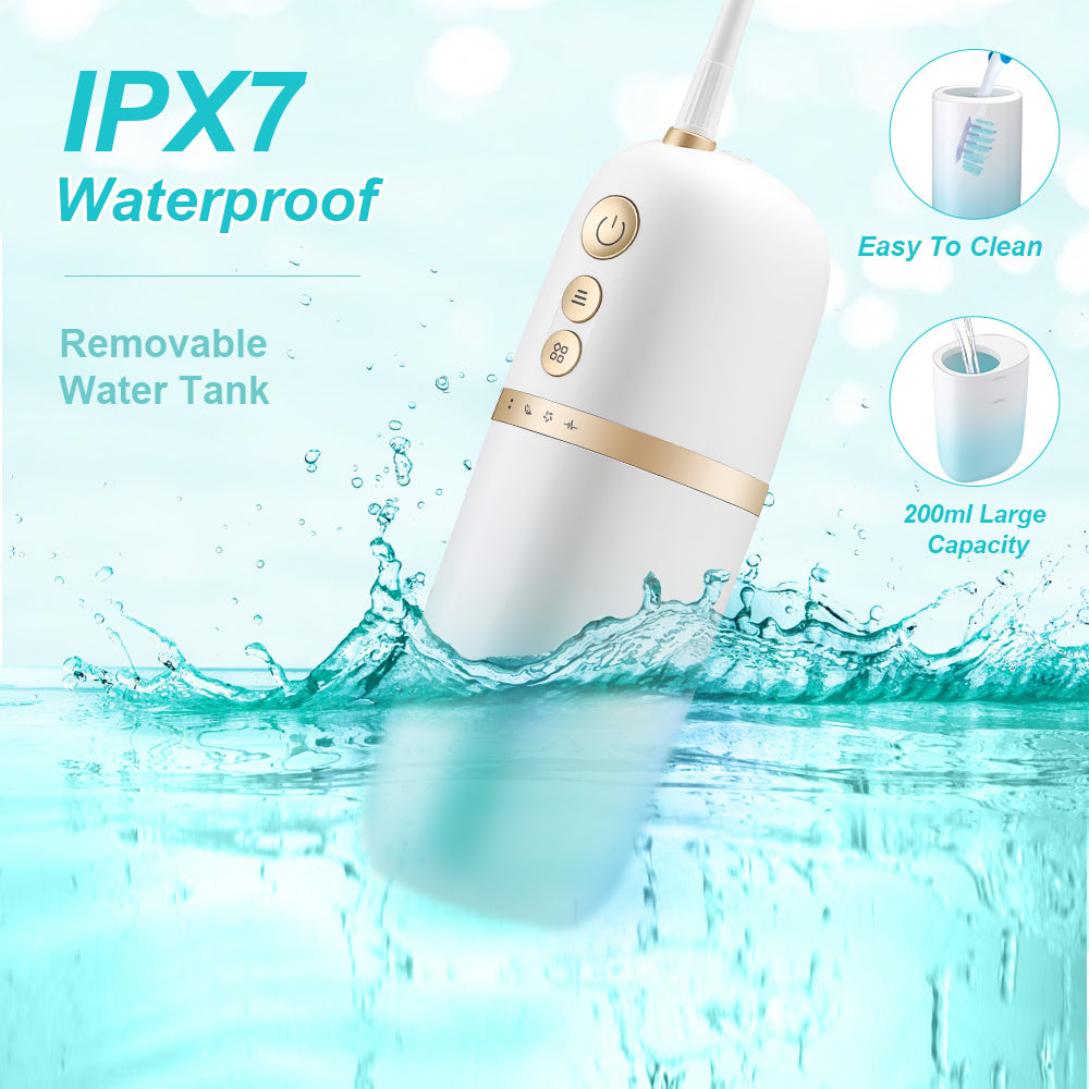 Portable Cordless Water Flosser – Rechargeable Dental Oral Irrigator for Teeth Cleaning