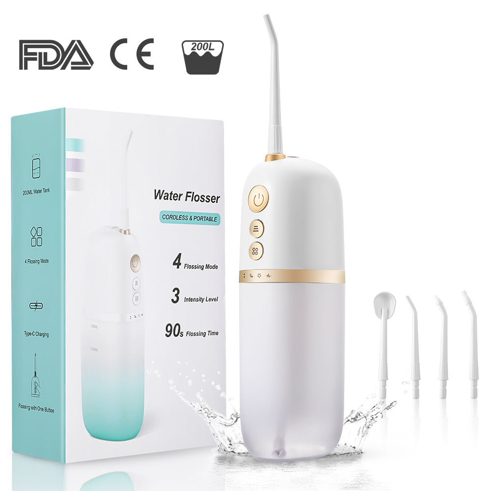 Portable Cordless Water Flosser – Rechargeable Dental Oral Irrigator for Teeth Cleaning
