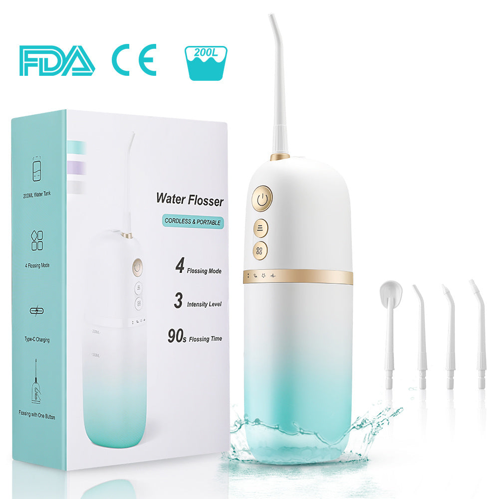 Portable Cordless Water Flosser – Rechargeable Dental Oral Irrigator for Teeth Cleaning