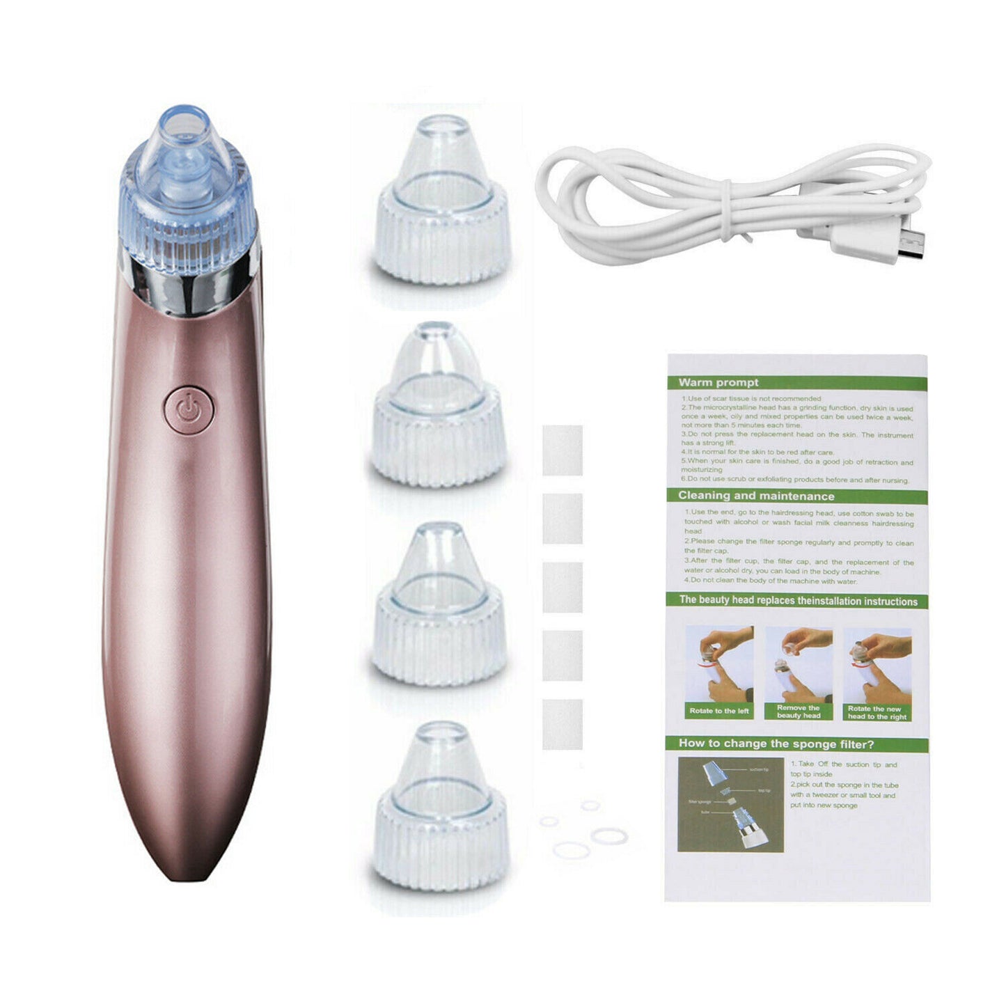 Electric Blackhead Remover Vacuum – Pore Cleaner & Acne Extractor with Suction